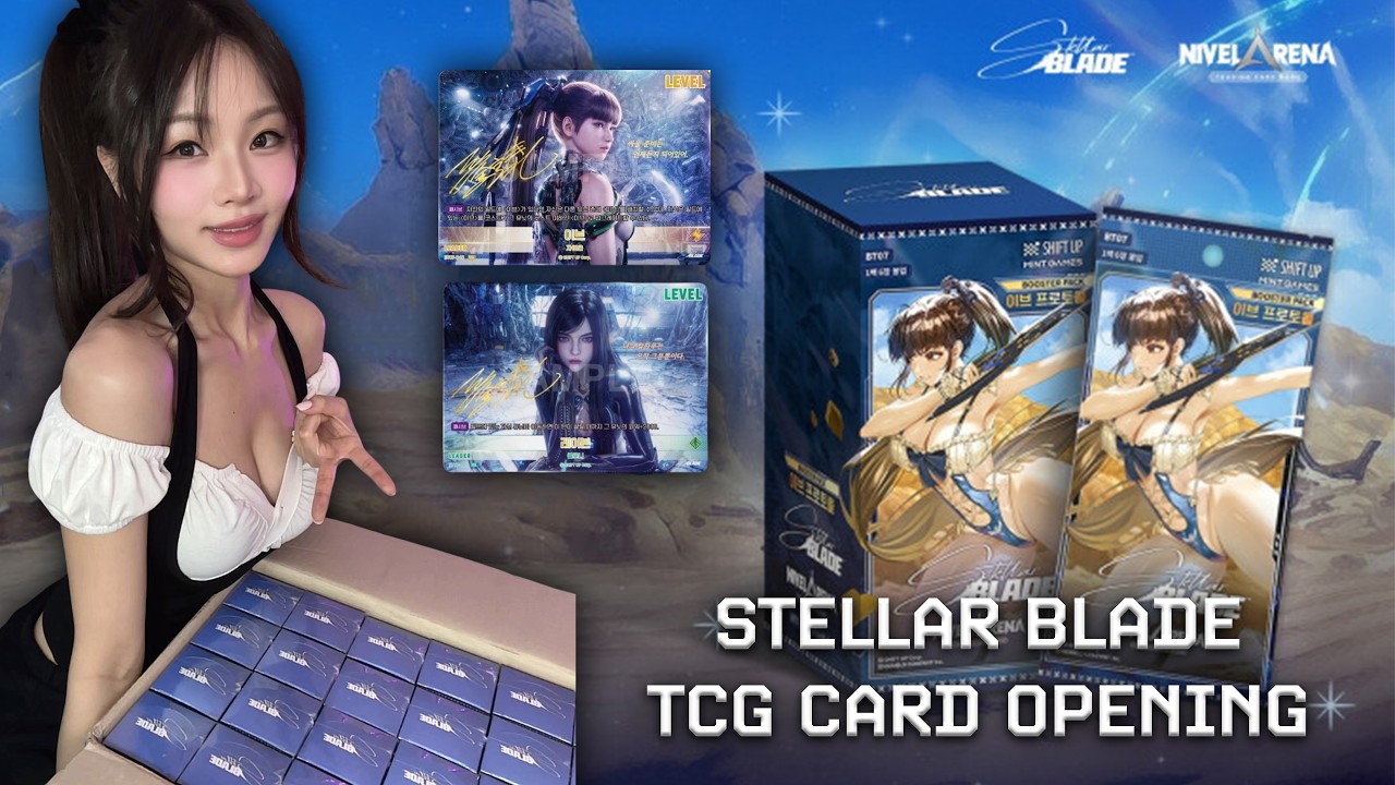 OPEN STELLAR BLADE CARDS WITH ME! | STELLAR BLADE NIVEL ARENA TCG