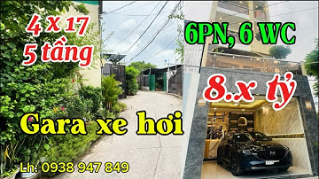Nhà đẹp Gò Vấp, hai mặt xe hơi có 6PN, 6WC Full nội thất.