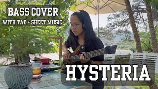 Hysteria - Muse | Bass Cover with Tab & Sheet music