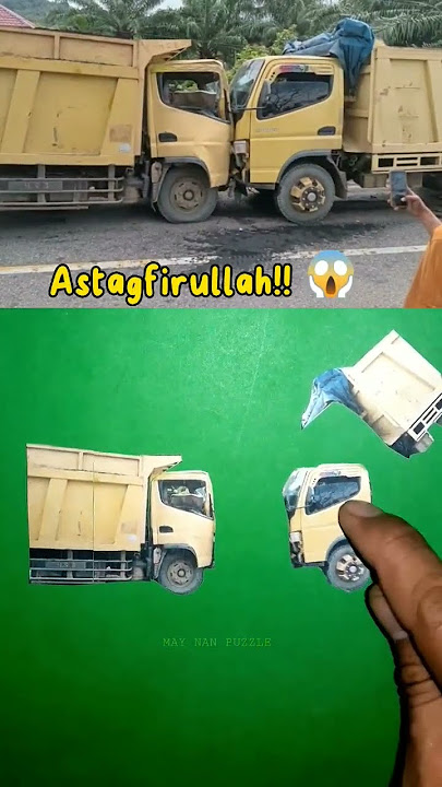 Astaghfirullah!! Truk tabrak truk adu domba 😱 #shorts #accidenttruck