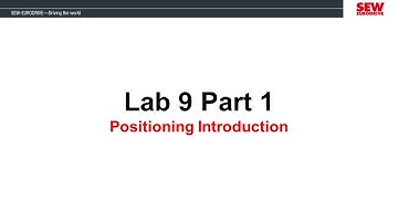 MOVIDRIVE® B Training Session 6 - Lab 9 Part 1 - Positioning Introduction