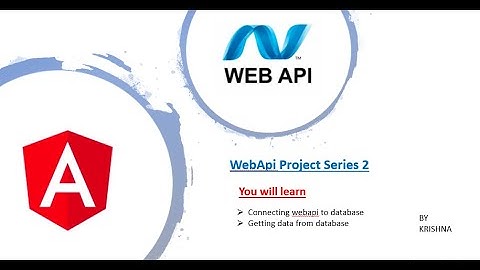 ASP NET Web API and SQL Server(Web API Project Series Part 2)