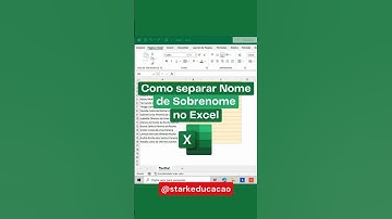 Como separar nome de sobrenome no Excel | #excel