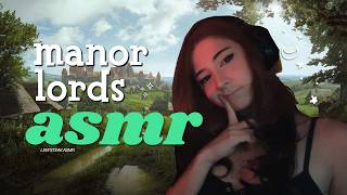 ASMR ┇ Playing Manor Lords to Help You Sleep (crisp whispers, clicking, keyboard, fireplace & rain)