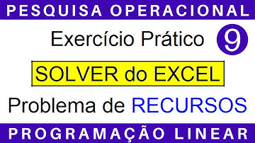 PESQUISA OPERACIONAL ⚙️ PROGRAMAÇÃO LINEAR: Solver do Excel: Maximizar #exercícios