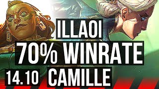 ILLAOI vs CAMILLE (TOP) | 70% winrate, 6 solo kills | EUW Master | 14.10