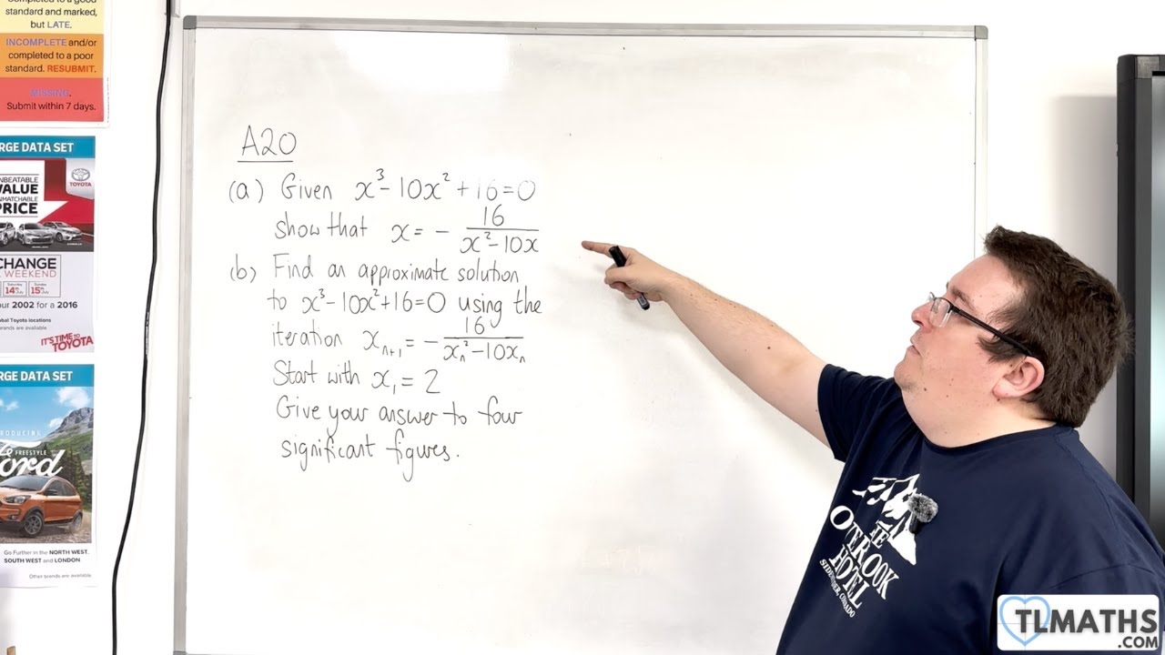 GCSE Maths: A20h-09 Solving Equations using a Recursive Formula Example ...
