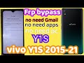 vivo Y1S 2015-21 frp bypass/ vivo Y1S Android 10 google  bypass /vivo Y1S frp new security bypass