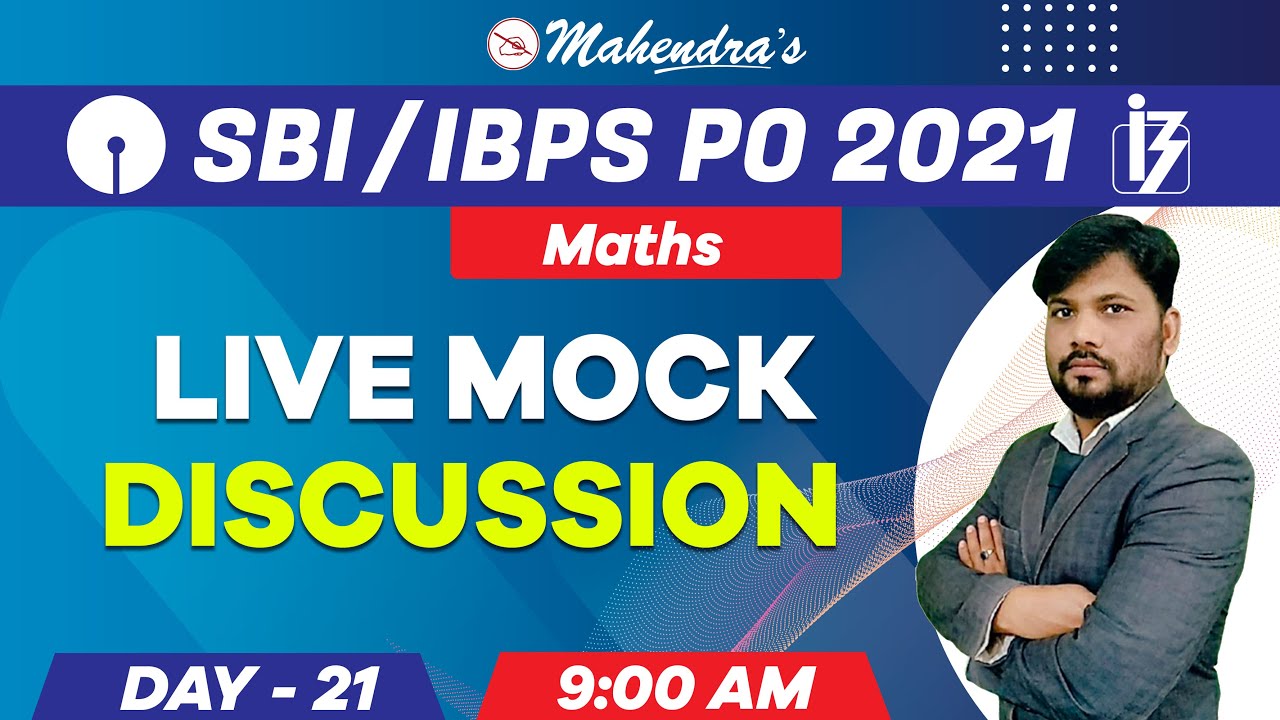 SBI PO 2021 | IBPS PO 2021 | Live Mock Paper Discussion | Quantitative Aptitude | Day 21
