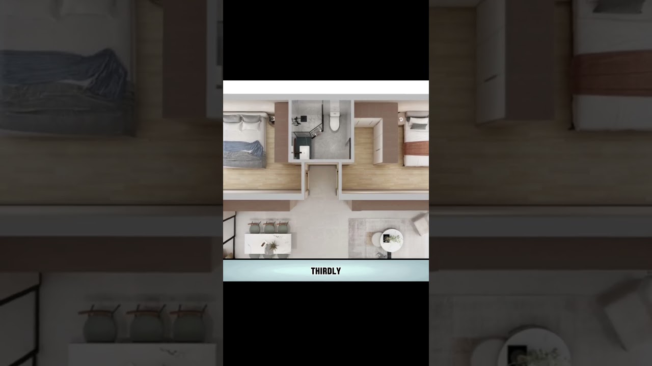 How to double the bathroom space?