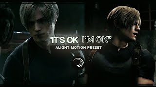 'it's ok i'm ok' velocity Tiktok Edit Preset - ALIGHT MOTION l