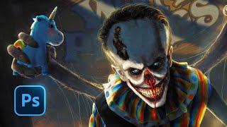 My Entry to Benny's Halloween Edit War 2022! | Creepy Clown Photoshop Art