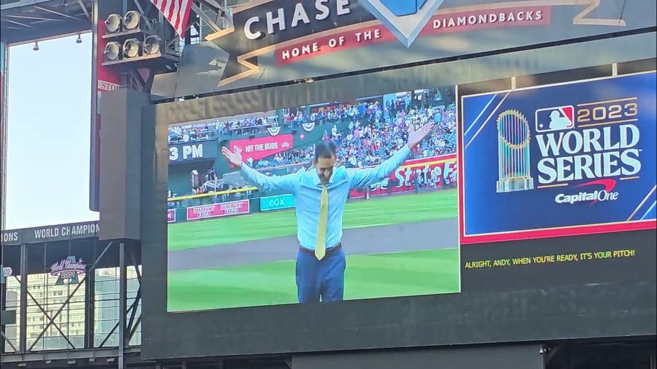Andy Navarrete Exec VP Capital One bank Honorary first pitch World