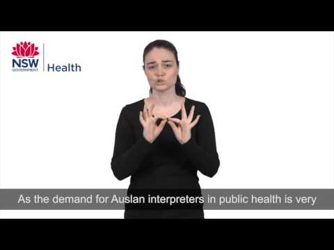 Auslan video about NSW Health Interpreting