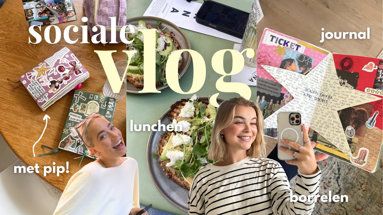 journalling met Pip, borrelen en veel kletsen! 🧚🏻🥂| vlog