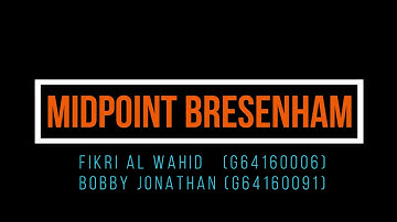 Midpoint Bresenham Method