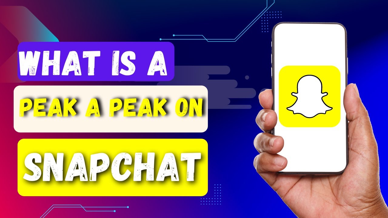 What is a peak a peak on Snapchat - YouTube