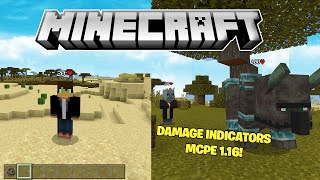 HOW TO SEE MOB HEALTH AND DAMAGE IN MINECRAFT PE 1.16! MINECRAFT DAMAGE INDICATORS!! screenshot 2