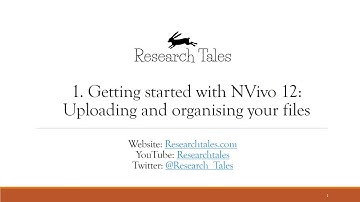 QDA Software NVivo 12: Getting started 1 (importing and managing files)