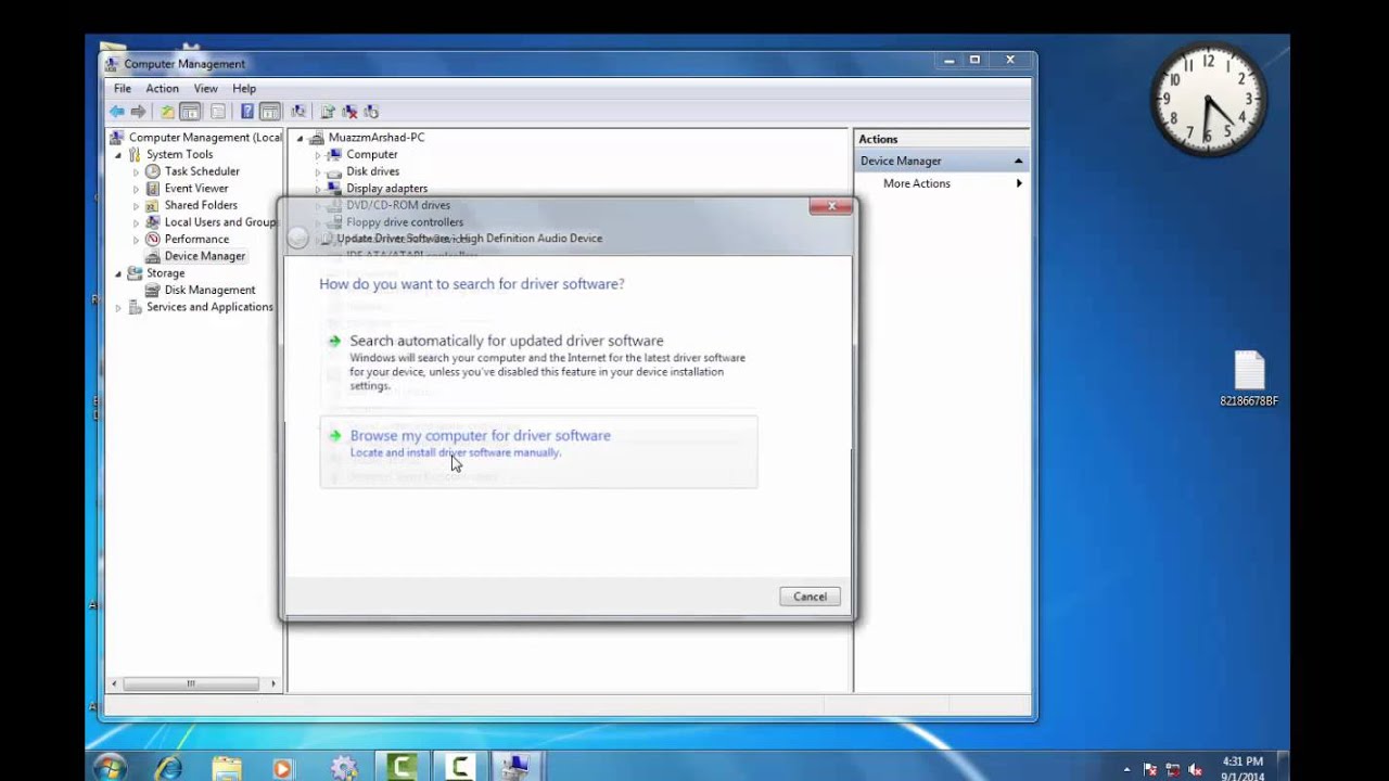 windows 7 shows no speaker in bulit pc
