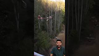 He kicked off a tree to save himself