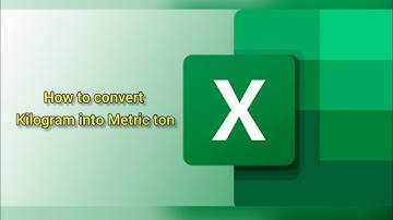 How to convert kilogram (kg) into Metric ton (MT) in excel