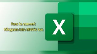 How to convert kilogram (kg) into Metric ton (MT) in excel screenshot 3