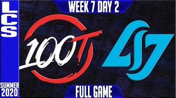 100 vs CLG |  LCS Summer 2020 W7D2  | Hundred Thieves vs Counter Logic Gaming Full  |