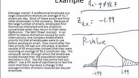 hypothesis test pvalue method large sample sigma known part 3
