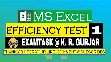 RSMSSB LDC M S EXCEL EFFICIENCY TEST 01 #LDC #EFFICIENCY #MSEXCEL #CLASS