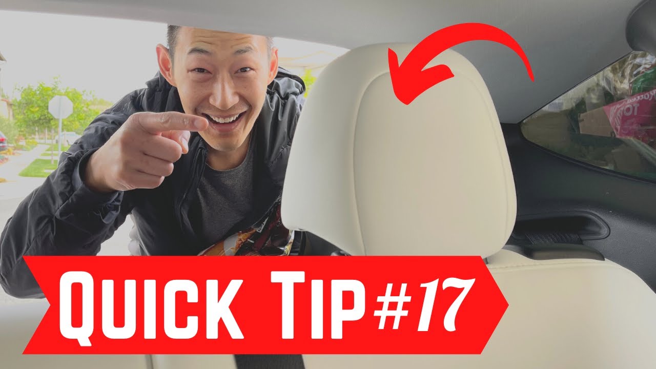 How to Remove the Rear Seat Headrest and STOP squeaking in Tesla Model Y  (Quick Tip #17) 