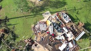 4-13-2020 Soso, Ms Extensive tornado damage to most of the town, drone, aerial