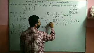 inverse of a matrix by elementary column transformation [matrix L-9]