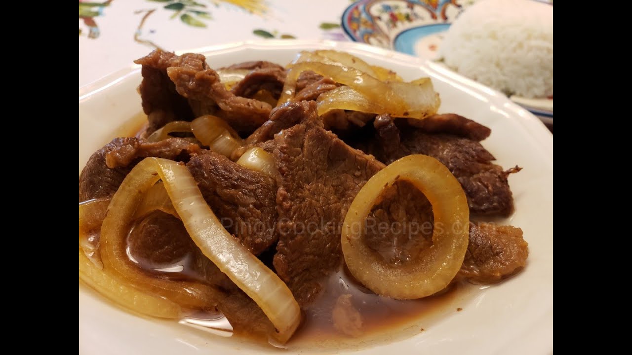 How to cook Filipino Beef Steak or Bistek - YouTube