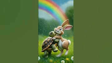 joyful dance of turtle🐸 and rabbit🐇#short#ai #trending