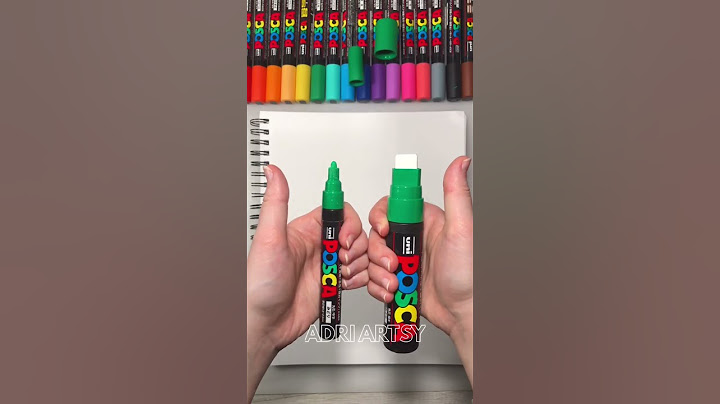 Activating my THICK GREEN Posca Marker and Drawing with it! #shorts