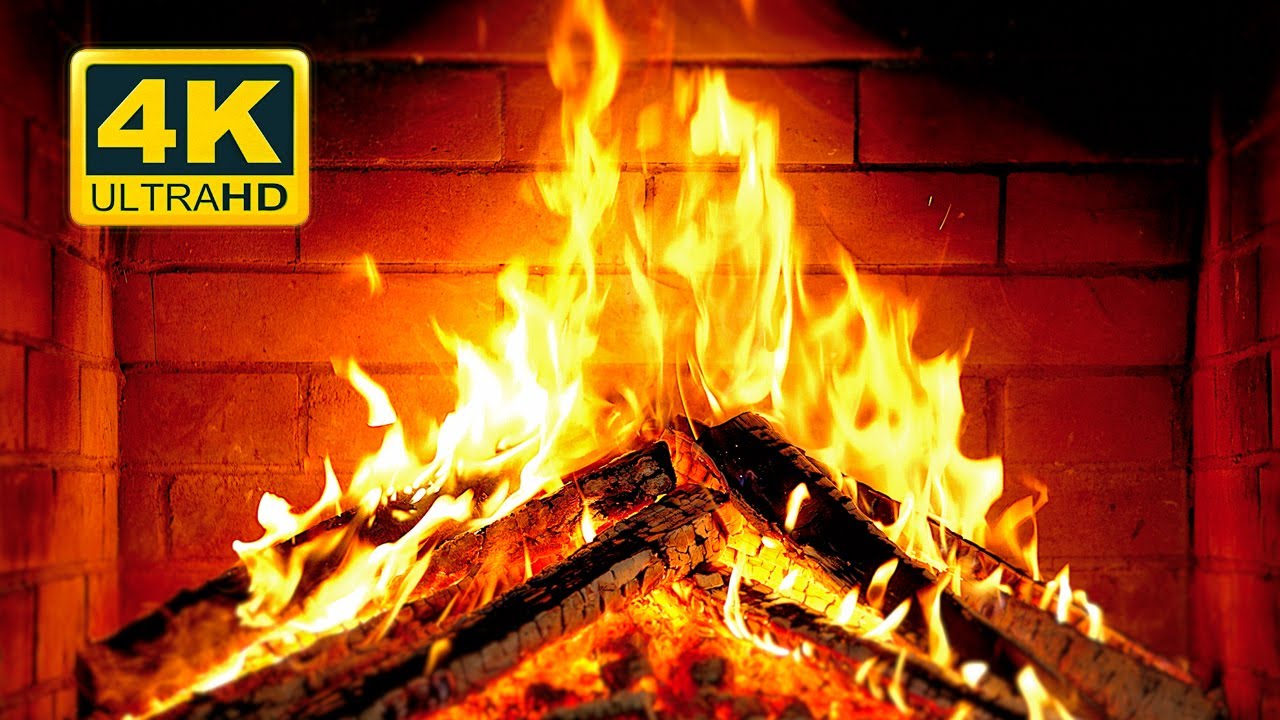 🔥 Cozy Fireplace 4K (12 HOURS). Fireplace with Crackling Fire Sounds. Crackling Fireplace 4K