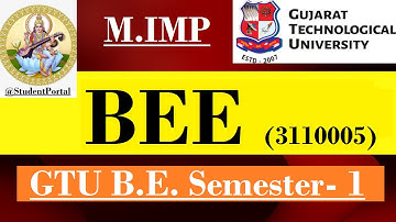 M IMP BEE Question | GTU BE 1st year | 3110005