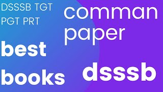 Best Books For Dsssb Tgt Pgt Comman Paper best books for tgt pgt best books for pet