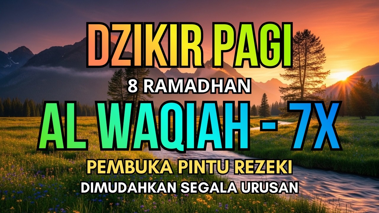 JANGAN LEWATKAN! | Dzikir Pagi | Al Waqiah 7x Pembuka Rezeki & Dimudahkan Segala Urusan