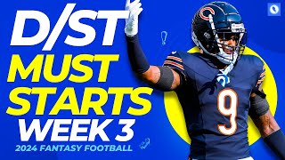 Defense (D/ST) Start Em / Sit Em - Fantasy Football Week 3
