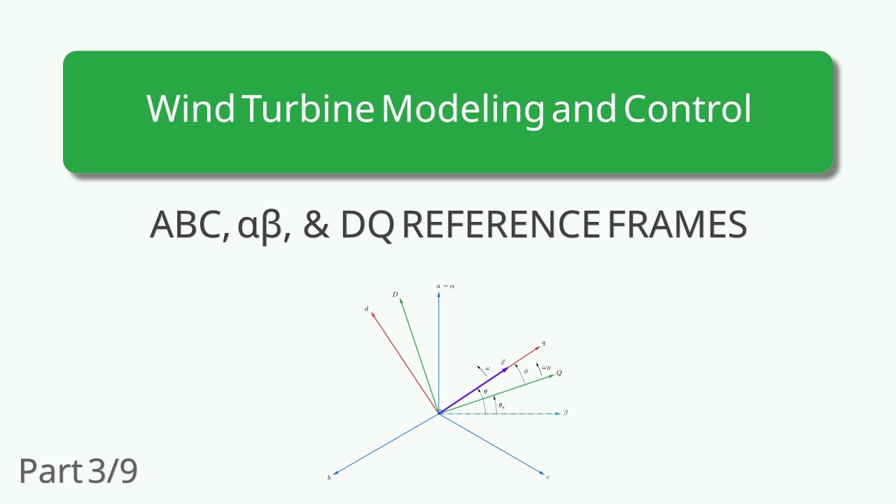 Reference Frame Transformations (abc, αβ, dq) | Wind Turbine Modeling ...
