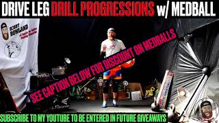 Using A MedBall To Instill Efficient Drive Leg Loading Pattern | DRILL PROGRESSIONS