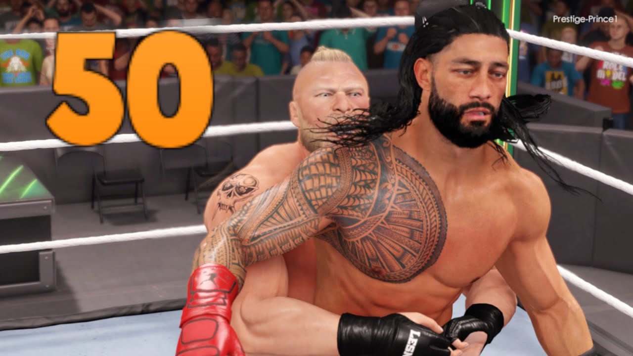 50! German Suplexes From BROCK LESNAR (Suplex City) WWE 2K22 YouTube