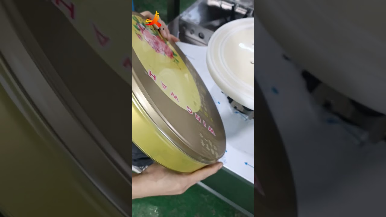 🔥🔥Tape around machine, biscuit cans, butter cookies container taping sealing machine