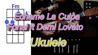 Echame La Culpa Fonsi ft Demi Lovato Ukulele