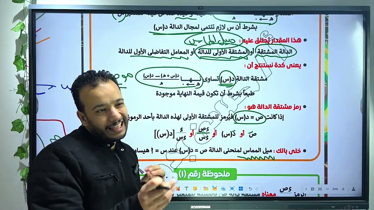 شرح درس الاشتقاق (تفاضل) الصف الثاني الثانوي 2026 #الدحيح