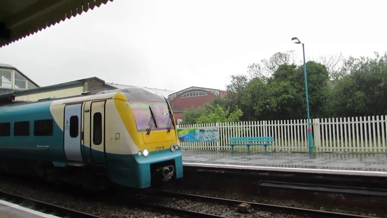 Waiting in the rain at Llanelli Train Station in Carmarthenshire South ...