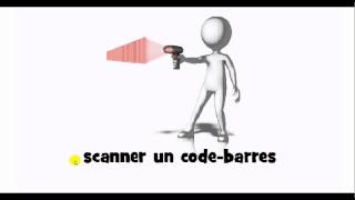 French pronunciation = scanner un code barres