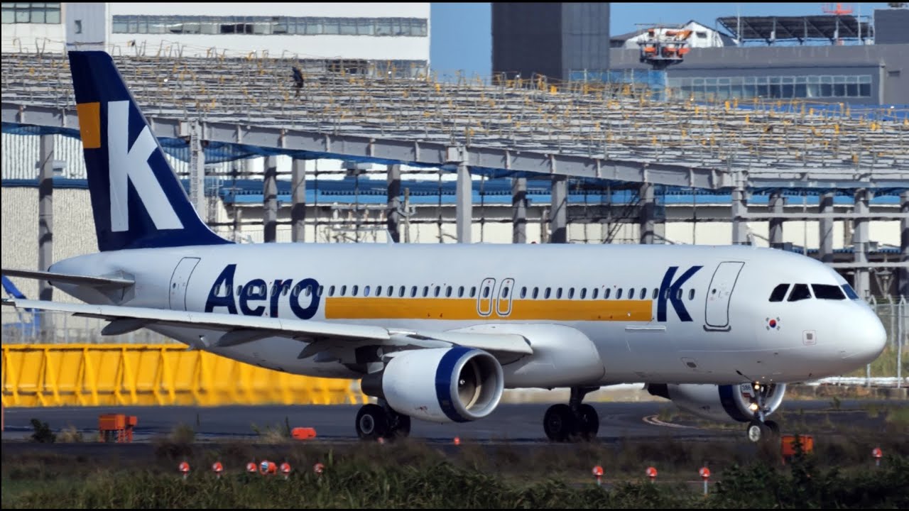 Aero K Airbus A320-200 HL8386 Takeoff from Narita 16R | NRT/RJAA